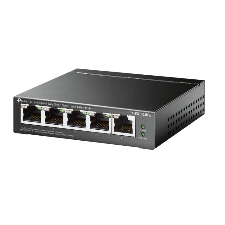 TP-Link TL-SG105MPE commutateur réseau L2 Gigabit Ethernet (10/100/1000) Connexion Ethernet, supportant l'alim — vue 1