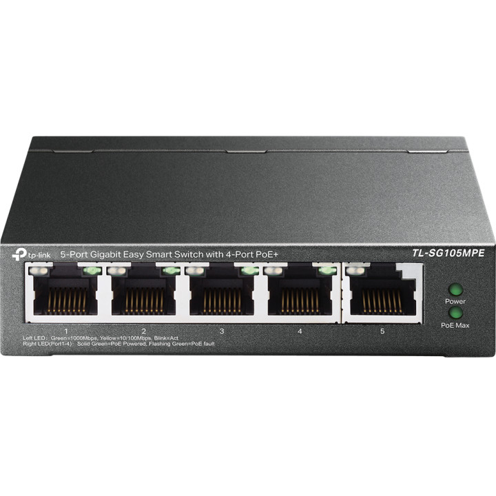 TP-Link TL-SG105MPE commutateur réseau L2 Gigabit Ethernet (10/100/1000) Connexion Ethernet, supportant l'alim — vue 2