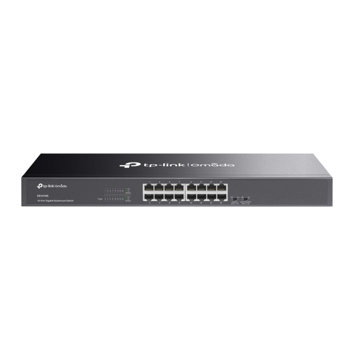 TP-Link Omada DS1016G commutateur réseau Non-géré Gigabit Ethernet (10/100/1000) 1U Noir — vue 1