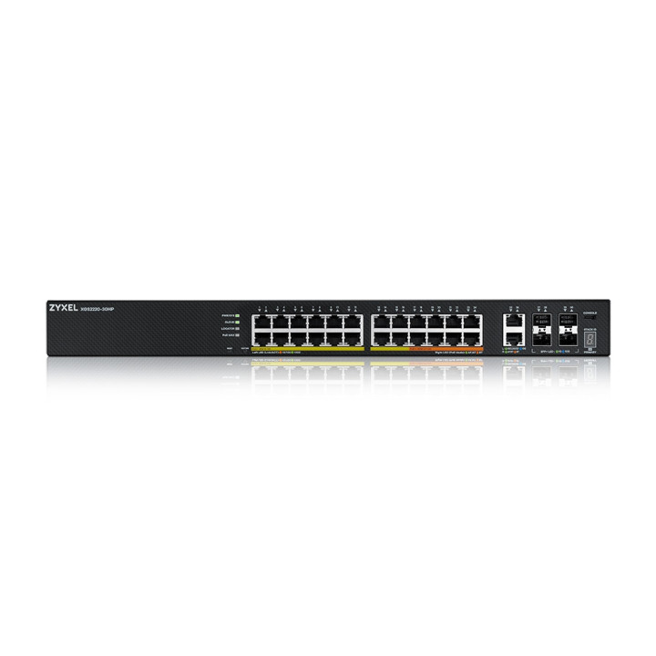 Zyxel XGS2220-30HP Géré L3 Gigabit Ethernet (10/100/1000) Connexion Ethernet, supportant l'alimentation via ce — vue 2