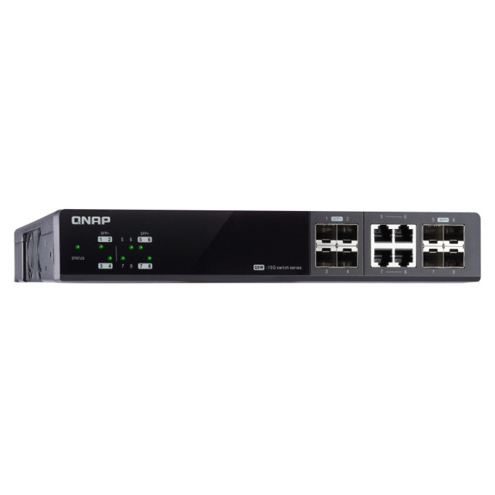QNAP QSW-M804-4C commutateur réseau Géré 10G Ethernet (100/1000/10000) Noir — vue 4
