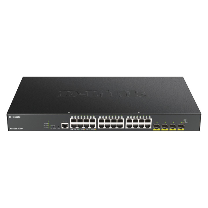 D-Link DGS-1250-28XMP Géré L3 Gigabit Ethernet (10/100/1000) Connexion Ethernet, supportant l'alimentation via — vue 1