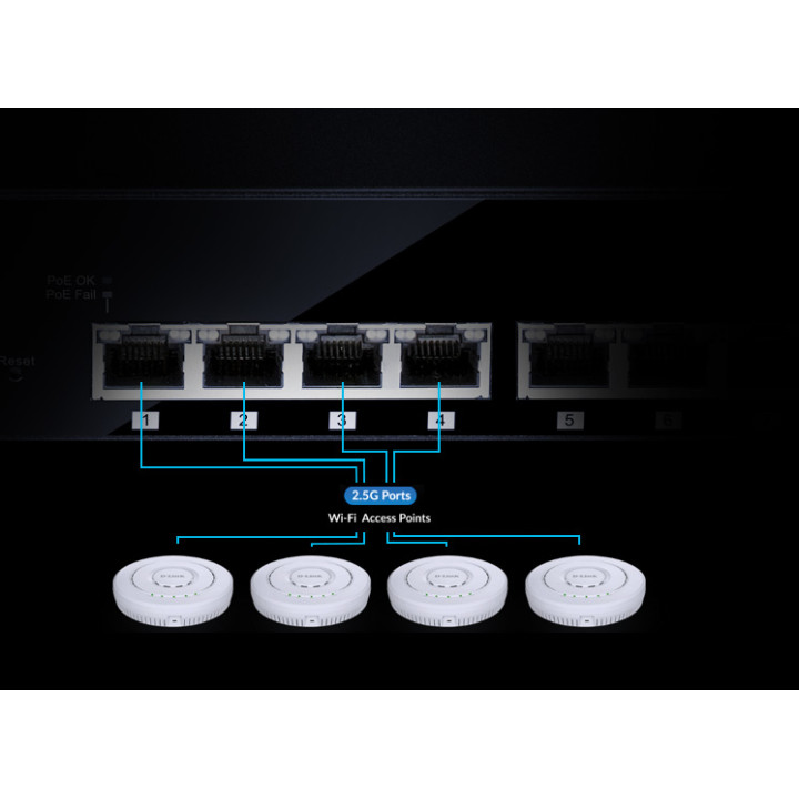 D-Link Switch non administrable 8 ports multi-Gigabit 2,5G — vue 5