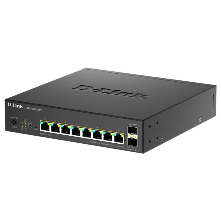 D-Link DMS-1250-10SPL Géré L2/L3 2.5G Ethernet (100/1000/2500) Connexion Ethernet, supportant l'alimentation v — vue 3