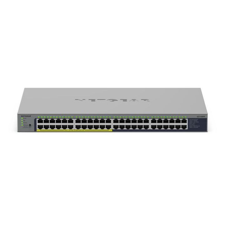 NETGEAR GS748PP Non-géré Gigabit Ethernet (10/100/1000) Connexion Ethernet, supportant l'alimentation via ce p — vue 1