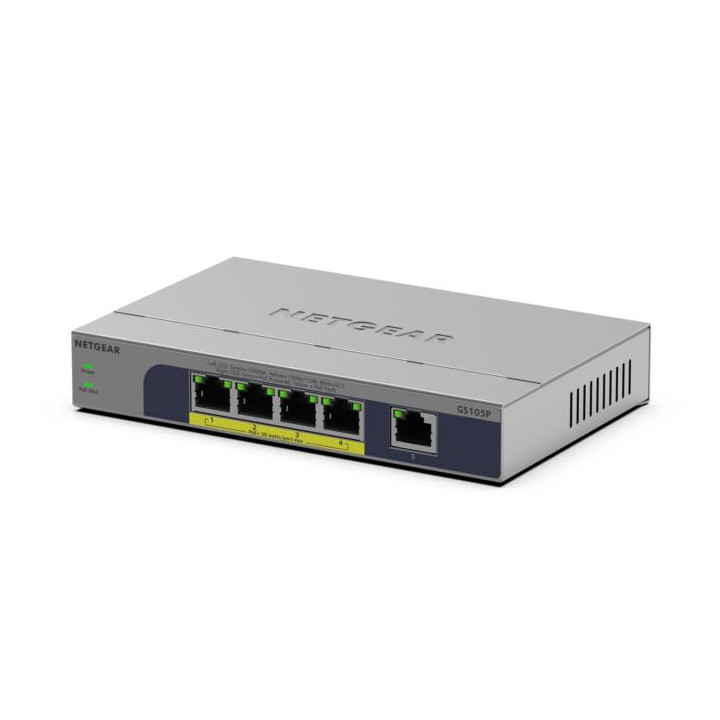 NETGEAR GS105P Non-géré Gigabit Ethernet (10/100/1000) Connexion Ethernet, supportant l'alimentation via ce po — vue 3
