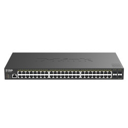 D-Link DGS-1250-52XP — Switch manageable L3 48 ports Gigabit PoE+ + 4 SFP+