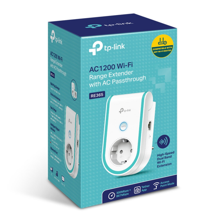 TP-Link RE365 prolongateur réseau Répéteur réseau Blanc 10, 100 Mbit/s — vue 4