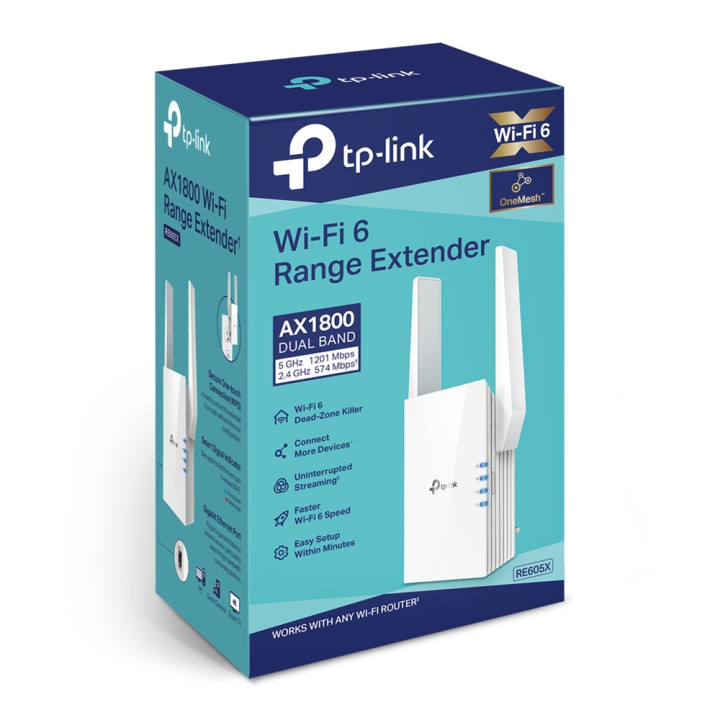TP-Link RE605X prolongateur réseau Répéteur réseau Blanc 10, 100, 1000 Mbit/s — vue 4