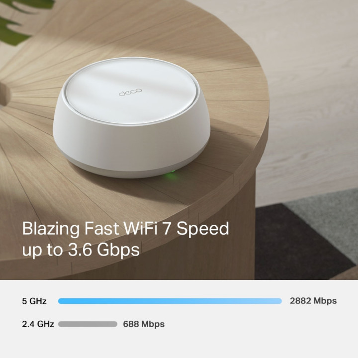 TP-Link DECO BE25(1-PACK) système Wi-Fi maillé Bi-bande (2,4 GHz / 5 GHz) Wi-Fi 7 (802.11be) Blanc 2 Interne — vue 3