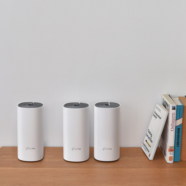 TP-Link Deco E4 (3-pack) Bi-bande (2,4 GHz / 5 GHz) Wi-Fi 5 (802.11ac) Blanc, Gris 2 Interne — vue 3
