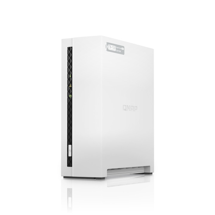 QNAP TS-133 serveur de stockage NAS Tower Cortex-A55 2 Go DDR4 0 To QNAP Turbo System Blanc — vue 2