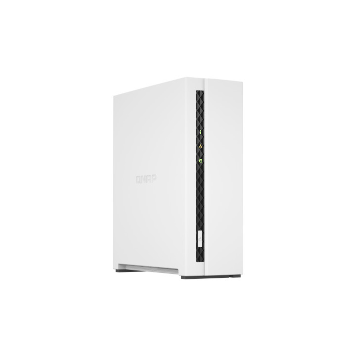 QNAP TS-133 serveur de stockage NAS Tower Cortex-A55 2 Go DDR4 0 To QNAP Turbo System Blanc — vue 3