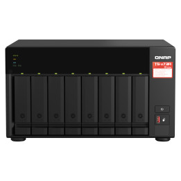QNAP TS-873A NAS Tower Ryzen Embedded V1500B 8 Go DDR4 0 To QNAP Turbo System Noir — vue 1