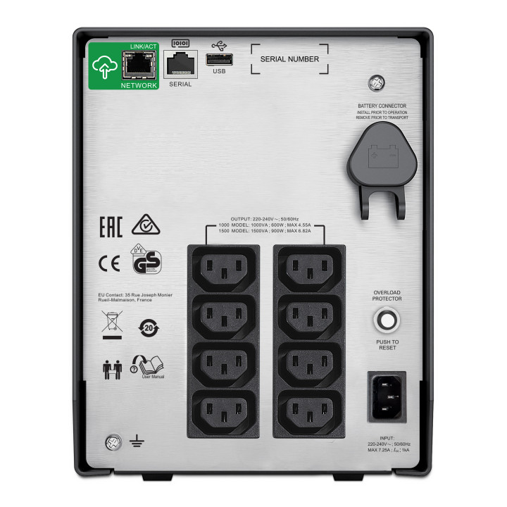 APC Smart-UPS SMC - Onduleur line-interactive - 230V - 1000VA - Tour - SmartConnect — vue 2