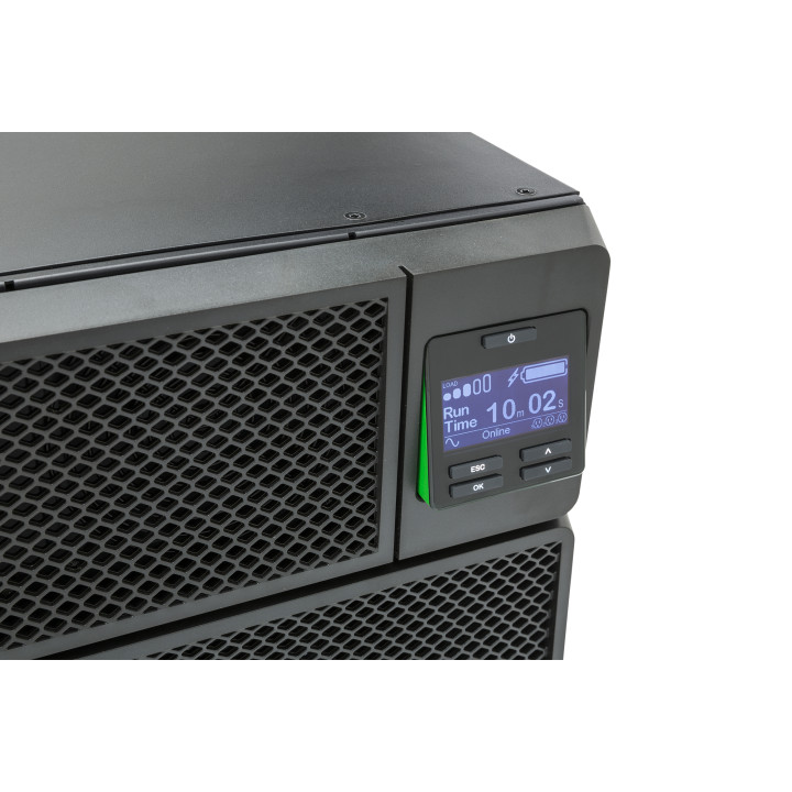 APC Smart-UPS On-Line SRT5KRMXLI - 5000VA, 6x C13, 4x C19 output, rack mountable, Embedded NMC — vue 4