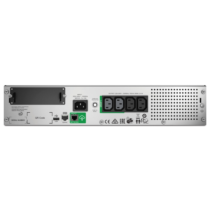APC Smart-UPS SMT750RMI2UC Onduleur - 4x C13, USB, montable en rack, SmartConnect, 750 VA — vue 2