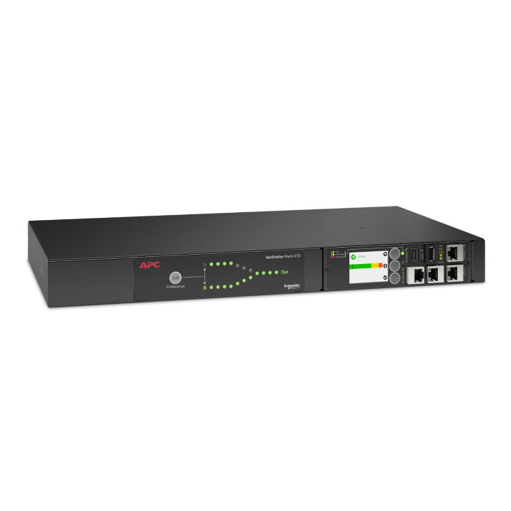 APC Automatic Transfer Switch AP4423A - (8x) C13 + (1x) C19, 3680W, montable en rack 1U — vue 4