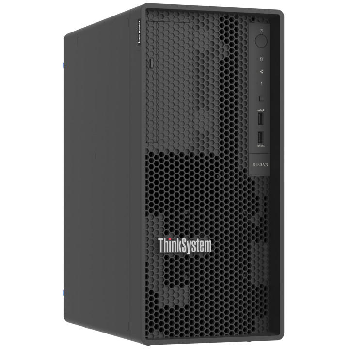 Lenovo ThinkSystem ST50 V3 serveur 1,92 To Tower Intel® Xeon® 6353P 2,7 GHz 32 Go DDR5-SDRAM 500 W — vue 3