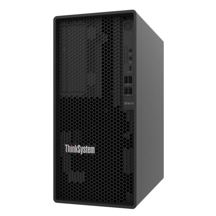 Lenovo ThinkSystem ST45 V3 serveur 1,92 To Tower AMD EPYC 4124P 3,8 GHz 16 Go DDR5-SDRAM 500 W — vue 1