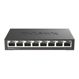 D-Link DGS-108 Non-géré L2 Gigabit Ethernet (10/100/1000) Noir — vue 1