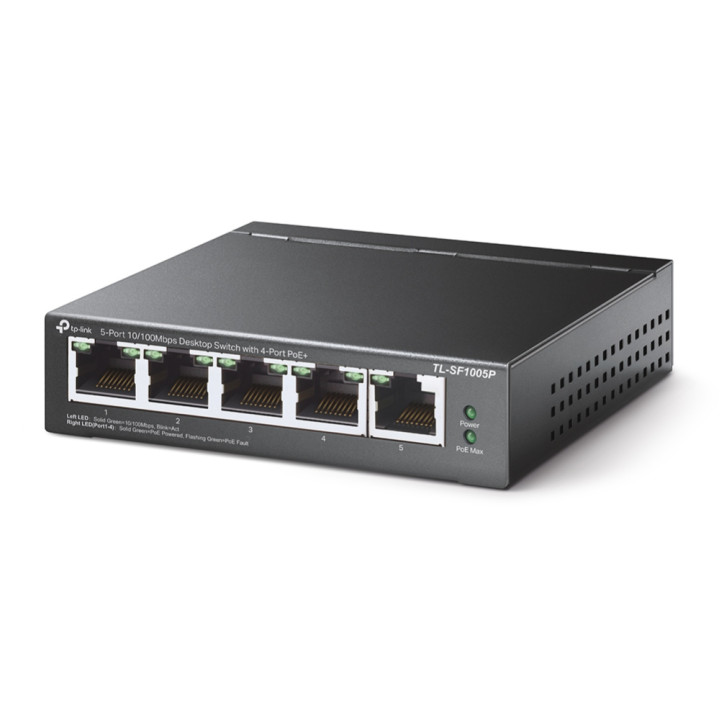 TP-Link TL-SF1005P Non-géré Fast Ethernet (10/100) Connexion Ethernet, supportant l'alimentation via ce port ( — vue 2