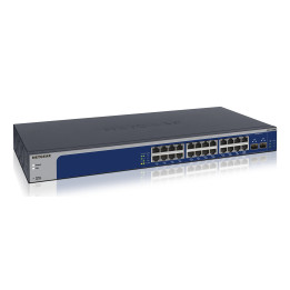 NETGEAR XS724EM Géré L2 10G Ethernet (100/1000/10000) 1U Bleu, Gris — vue 1