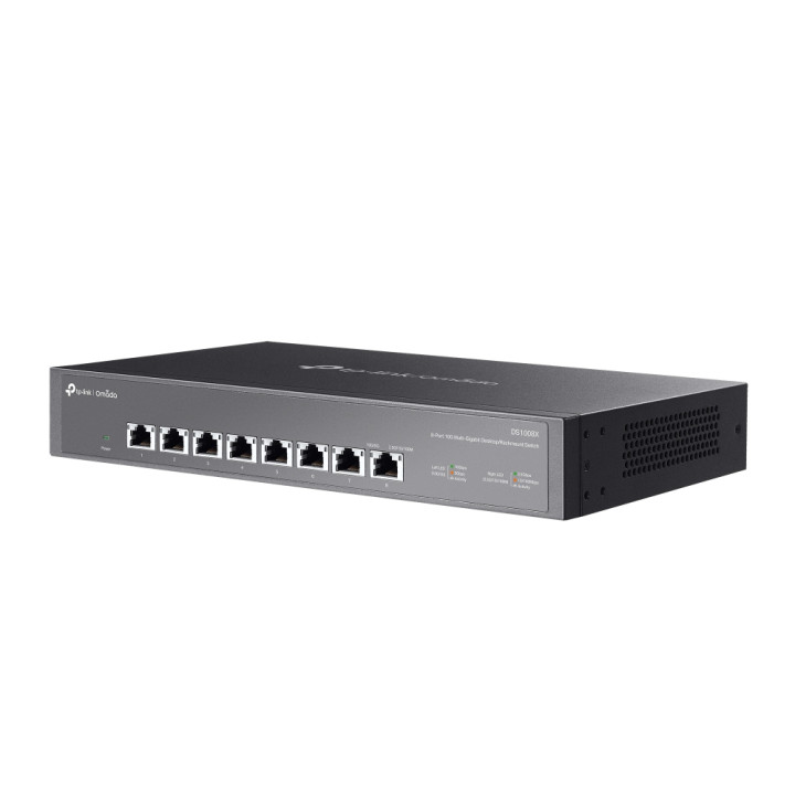 TP-Link Omada DS1008X commutateur réseau Non-géré 10G Ethernet (100/1000/10000) 1U Noir — vue 3