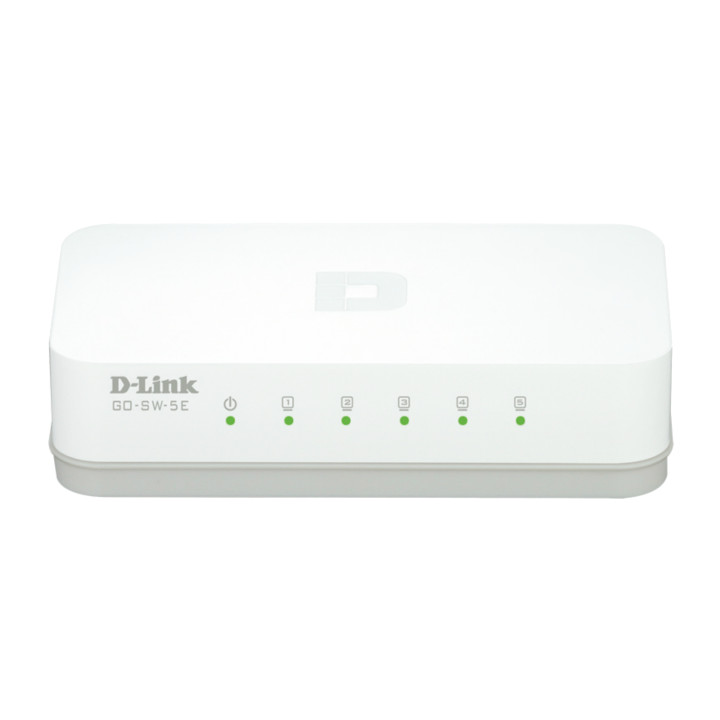 D-Link GO-SW-5E/E commutateur réseau Non-géré Fast Ethernet (10/100) Blanc — vue 1