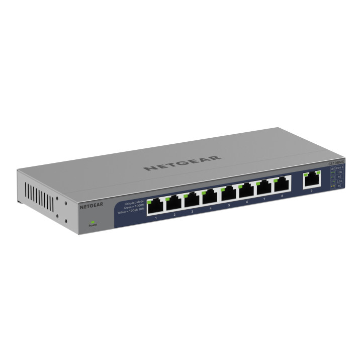 NETGEAR GS108MX-100EUS commutateur réseau Non-géré L2 Gigabit Ethernet (10/100/1000) Montage sur le bureau ou  — vue 4