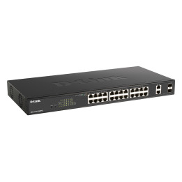 D-Link DGS-1100-26MPV2/B Géré L2 Gigabit Ethernet (10/100/1000) Connexion Ethernet, supportant l'alimentation  — vue 1