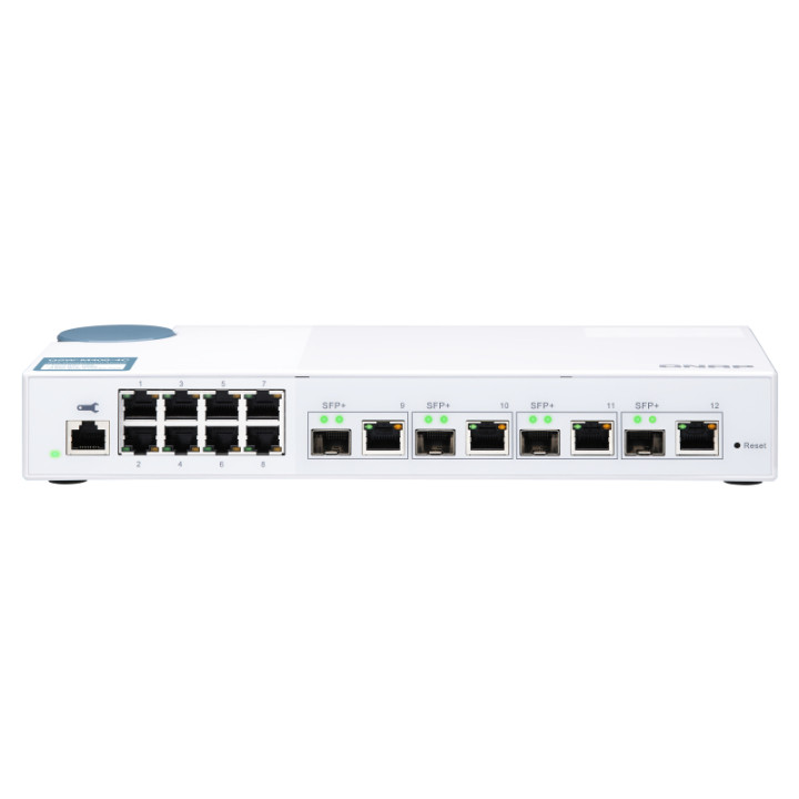 QNAP QSW-M408-4C commutateur réseau Géré L2 Gigabit Ethernet (10/100/1000) Blanc — vue 1