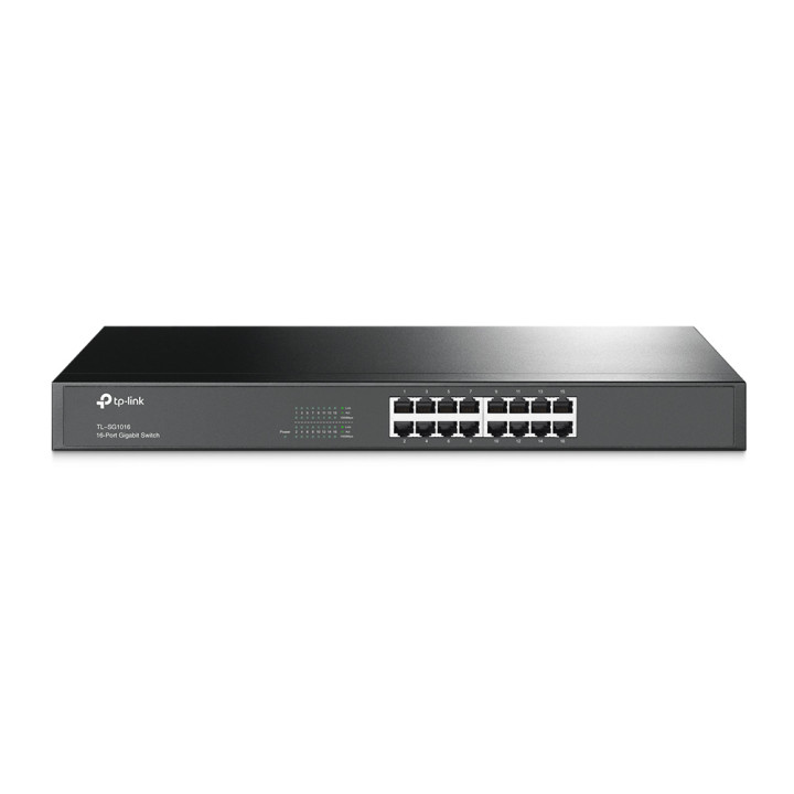 TP-Link TL-SG1016 commutateur réseau Non-géré Gigabit Ethernet (10/100/1000) 1U Noir — vue 1