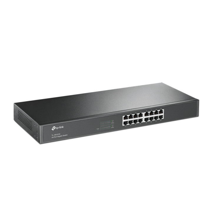 TP-Link TL-SG1016 commutateur réseau Non-géré Gigabit Ethernet (10/100/1000) 1U Noir — vue 2