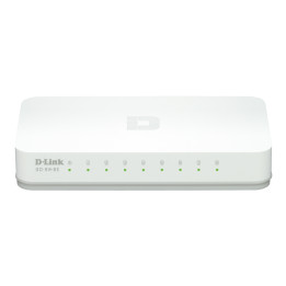 D-Link GO-SW-8E/E commutateur réseau Non-géré Fast Ethernet (10/100) Blanc — vue 1