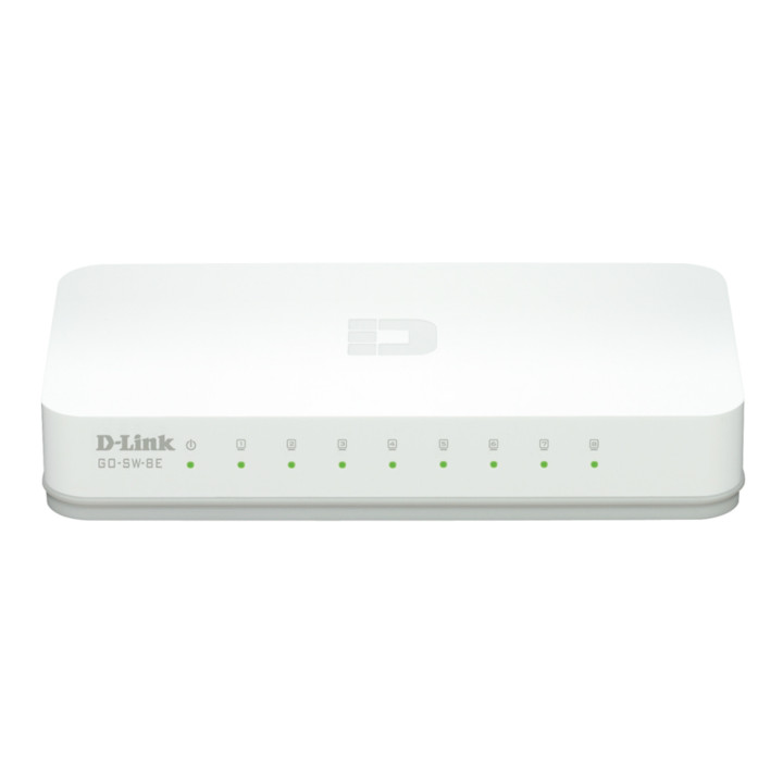 D-Link GO-SW-8E/E commutateur réseau Non-géré Fast Ethernet (10/100) Blanc — vue 1