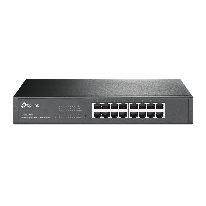 TP-Link TL-SG1016DE commutateur réseau Géré L2 Gigabit Ethernet (10/100/1000) Noir — vue 1