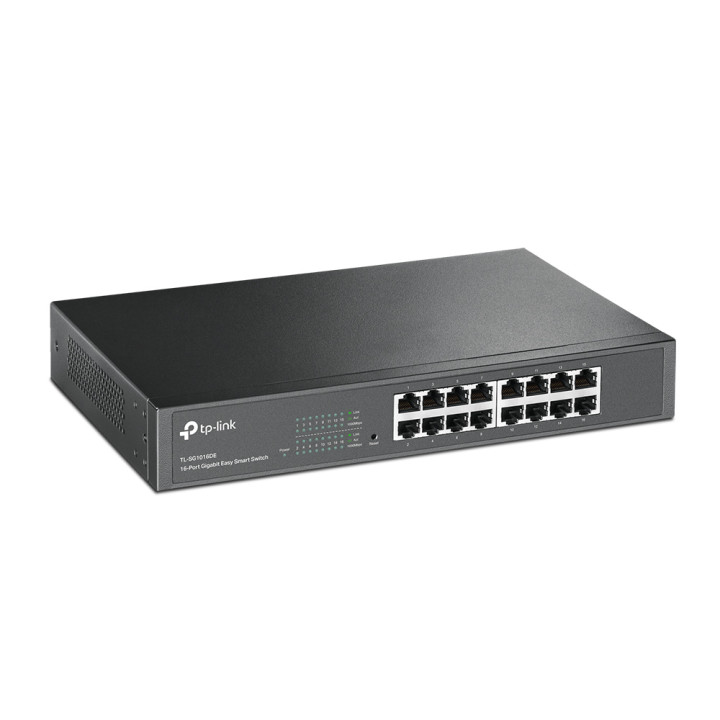 TP-Link TL-SG1016DE commutateur réseau Géré L2 Gigabit Ethernet (10/100/1000) Noir — vue 2