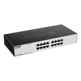 D-Link GO-SW-16G Non-géré L2 Gigabit Ethernet (10/100/1000) 1U Noir — vue 1