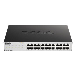 D-Link GO-SW-24G Non-géré L2 Gigabit Ethernet (10/100/1000) 1U Noir — vue 1