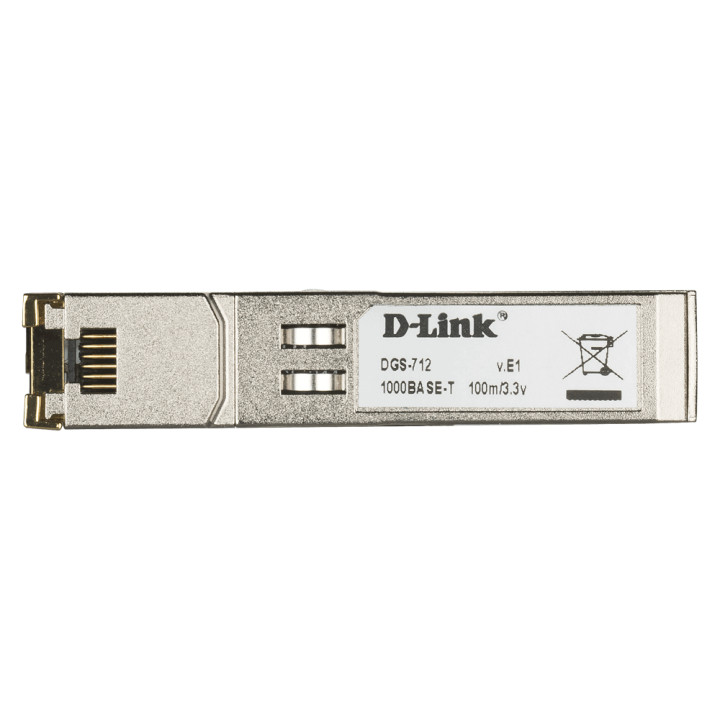 D-Link DGS-712 module émetteur-récepteur de réseau Cuivre 1000 Mbit/s SFP — vue 1