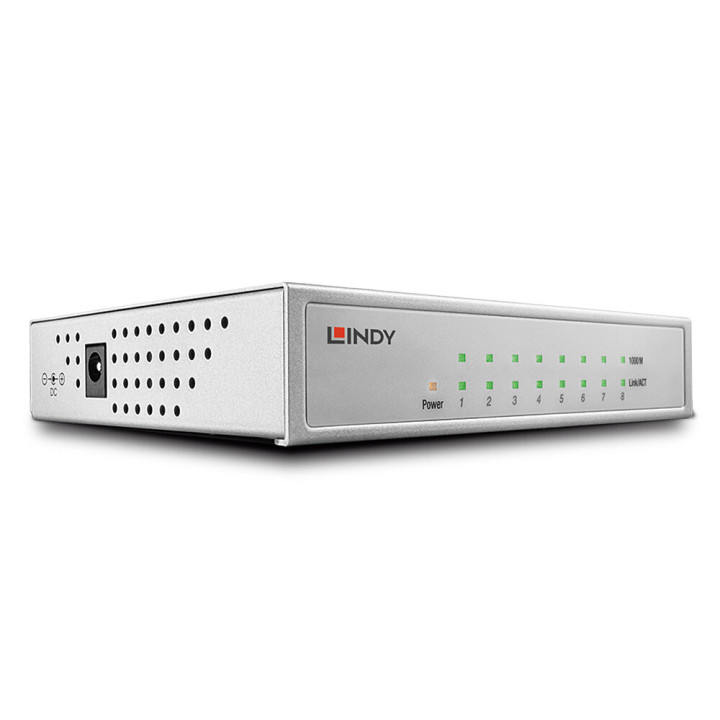 Lindy Switch Ethernet Gigabit 8 ports de bureau — vue 1