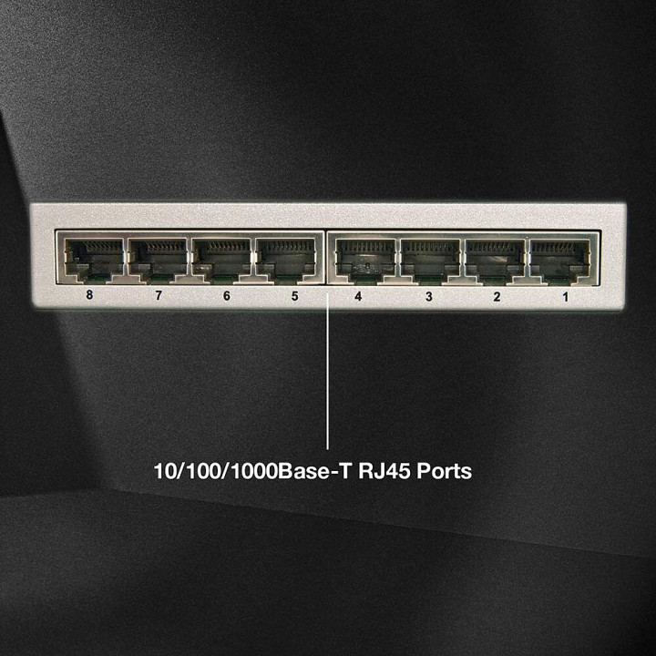 Lindy Switch Ethernet Gigabit 8 ports de bureau — vue 2