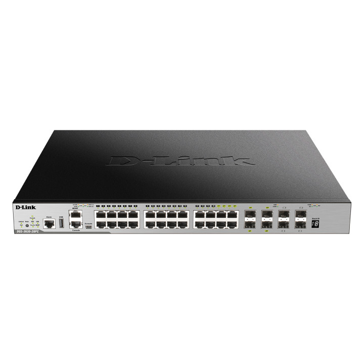 D-Link DGS-3630-28PC/SI commutateur réseau Géré L3 Gigabit Ethernet (10/100/1000) Connexion Ethernet, supporta — vue 2