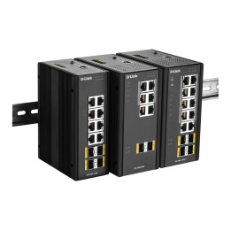 D-Link DIS‑300G‑12SW Géré L2 Gigabit Ethernet (10/100/1000) Noir — vue 1