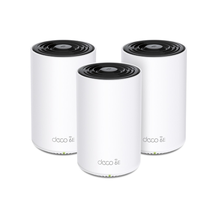TP-Link Deco XE75 Tri-bande (2,4 GHz / 5 GHz / 6 GHz) Wi-Fi 6E (802.11ax) Blanc 3 Interne — vue 1