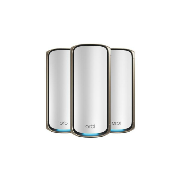 NETGEAR Orbi 970 Series Quad-Band WiFi 7, 3-Pack Quad-band (2.4 GHz / 5 GHz-1 / 5 GHz-2 / 6 GHz) Wi-Fi 6 (802. — vue 1