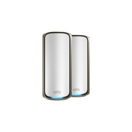 NETGEAR Orbi 970 Series Quad-Band WiFi 7, 2-Pack Quad-band (2.4 GHz / 5 GHz-1 / 5 GHz-2 / 6 GHz) Wi-Fi 6 (802. — vue 1