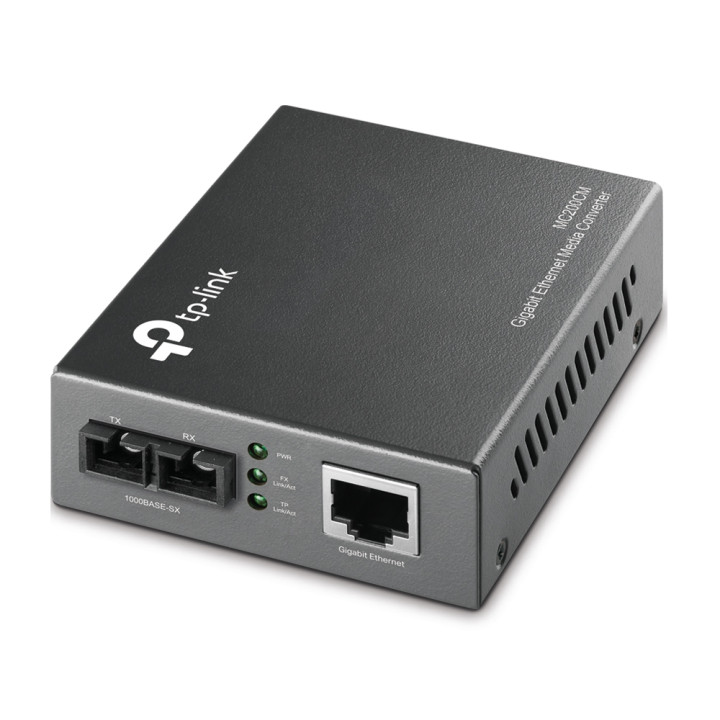 TP-Link MC200CM V3 convertisseur de support réseau Interne 1000 Mbit/s 850 nm Multimode Noir — vue 1