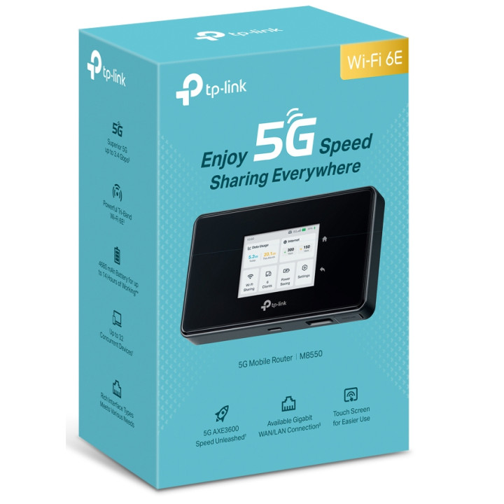 TP-Link M8550(EU) routeur cellulaire, passerelle et modem Routeur de réseau cellulaire — vue 5